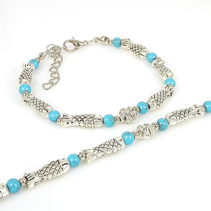 Classique Style Vintage Style Ethnique Fleur Poisson Alliage Perles Bracelets display picture 2