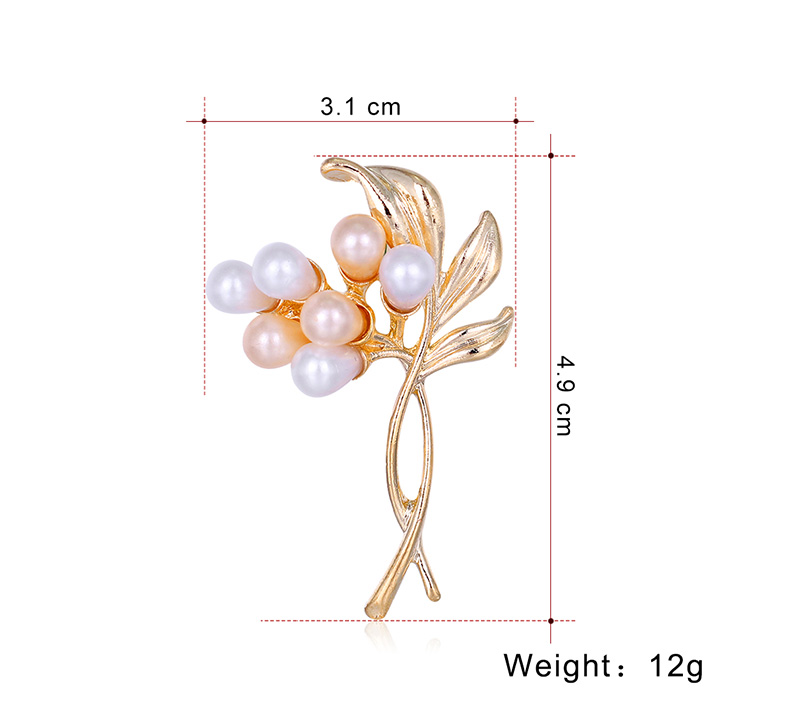 Women's Casual Elegant Vintage Style Leaf Flower Alloy Artificial Pearls Brooches display picture 1