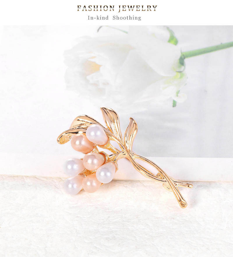 Women's Casual Elegant Vintage Style Leaf Flower Alloy Artificial Pearls Brooches display picture 6