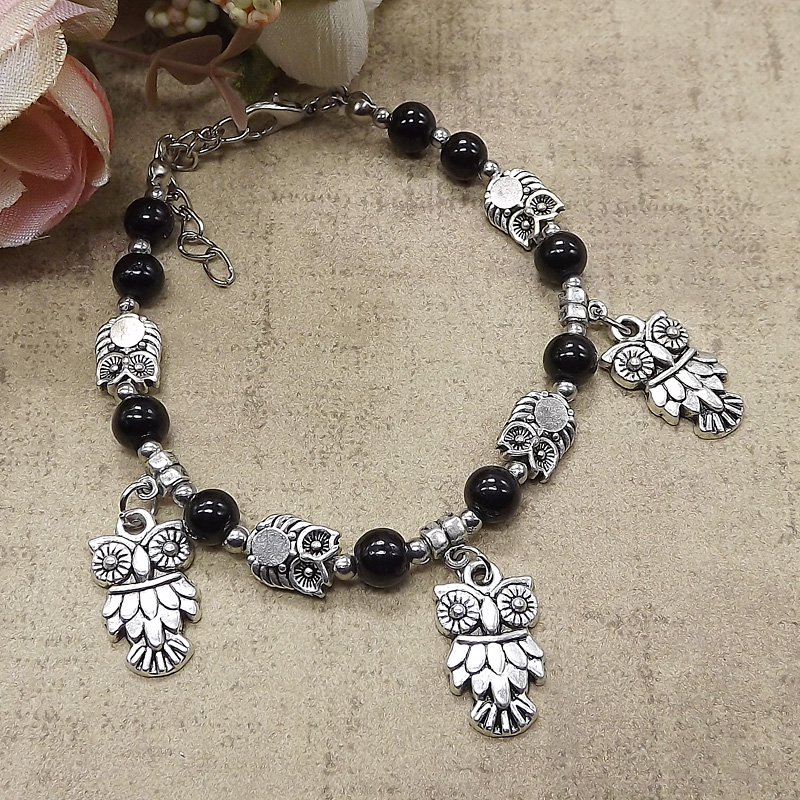 Classical Retro Bohemian Owl Alloy Beads Bracelets display picture 2
