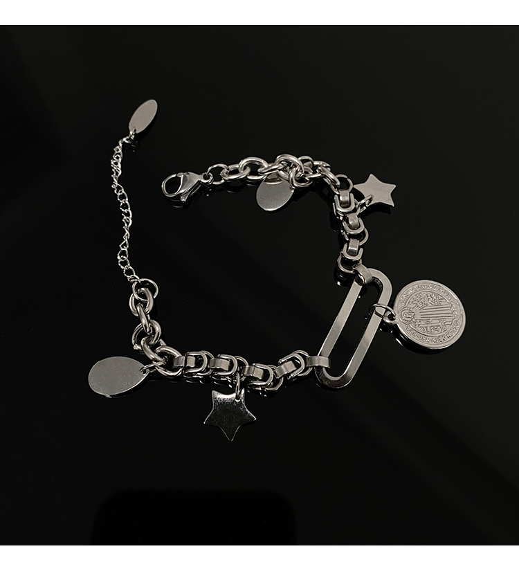 Hip-hop Star Stainless Steel Plating Bracelets display picture 7