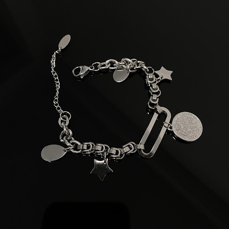 Hip-hop Star Stainless Steel Plating Bracelets display picture 15