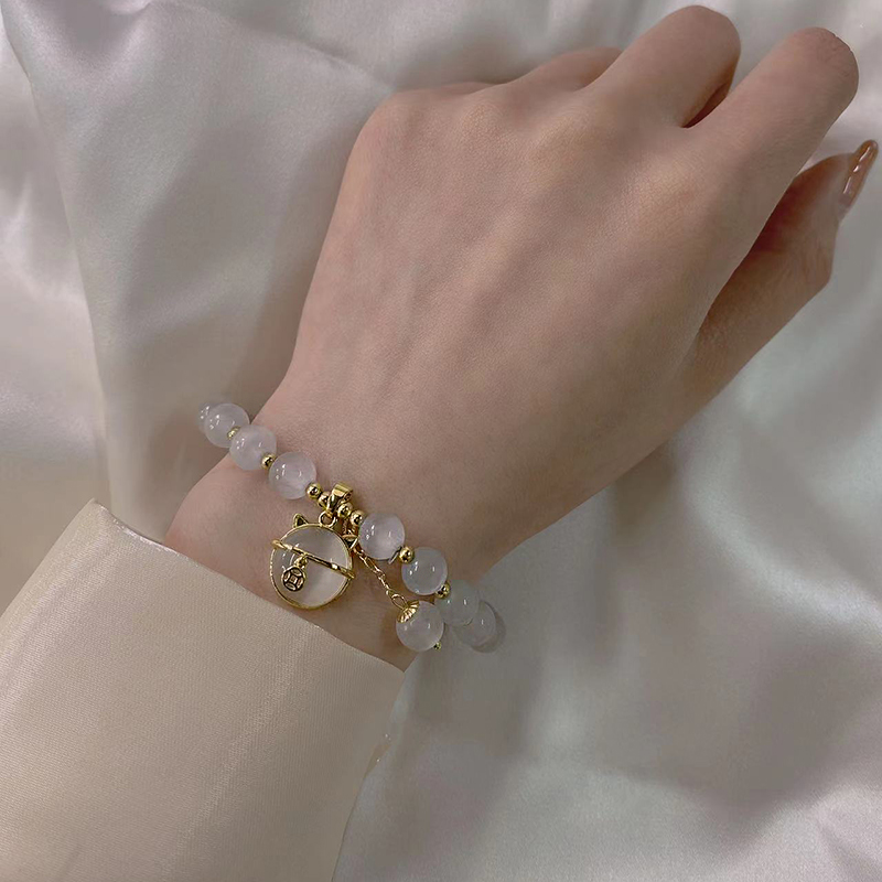 Fashion Geometric Alloy Beaded Opal Bracelets display picture 4