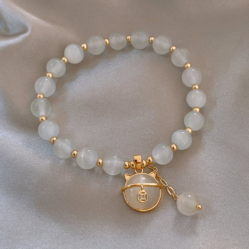 Fashion Geometric Alloy Beaded Opal Bracelets display picture 3