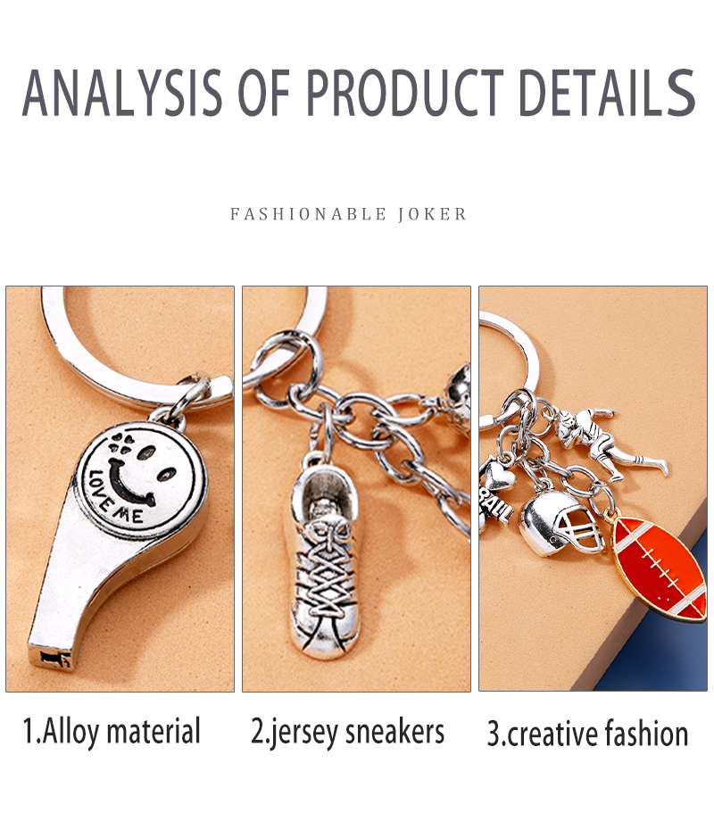 Fashion Basketball Football Alloy Plating Keychain 1 Piece display picture 3