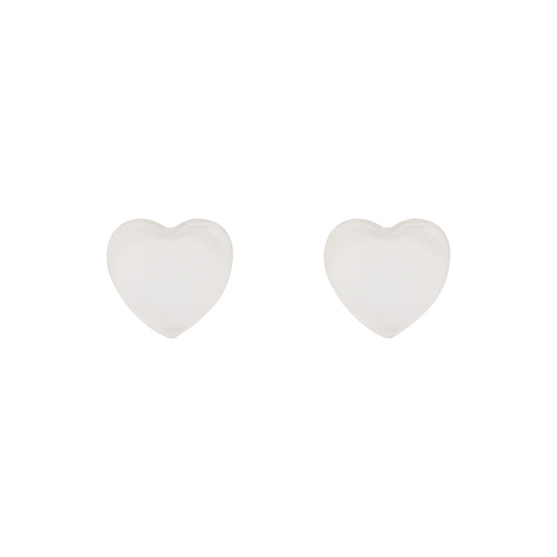 Simple Style Heart Shape Plastic No Inlaid Ear Studs display picture 5