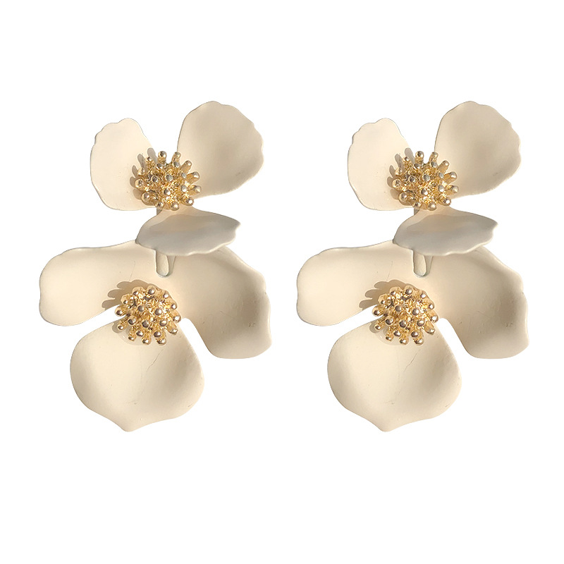 Sweet Flower Alloy Earrings display picture 6