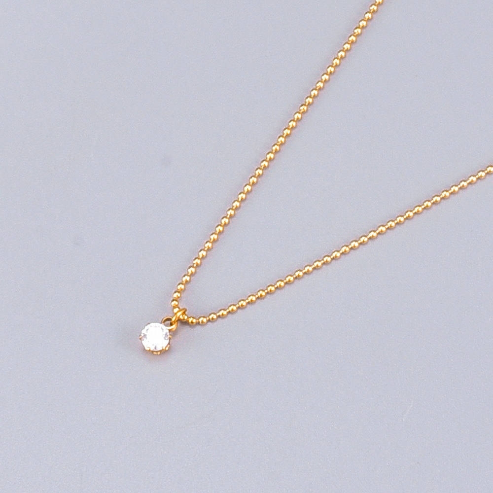 Women's Commute Geometric Titanium Steel Necklace Plating Rhinestones Stainless Steel Necklaces display picture 3