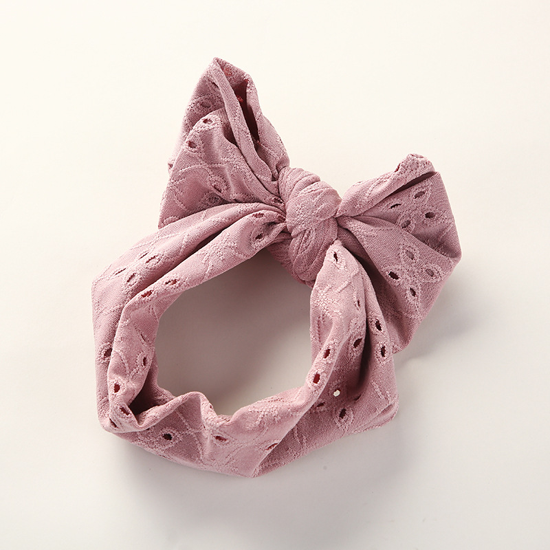 Kid's Cute Fashion Simple Style Bow Knot Polyester Hair Accessories Embroidery Hair Band display picture 1