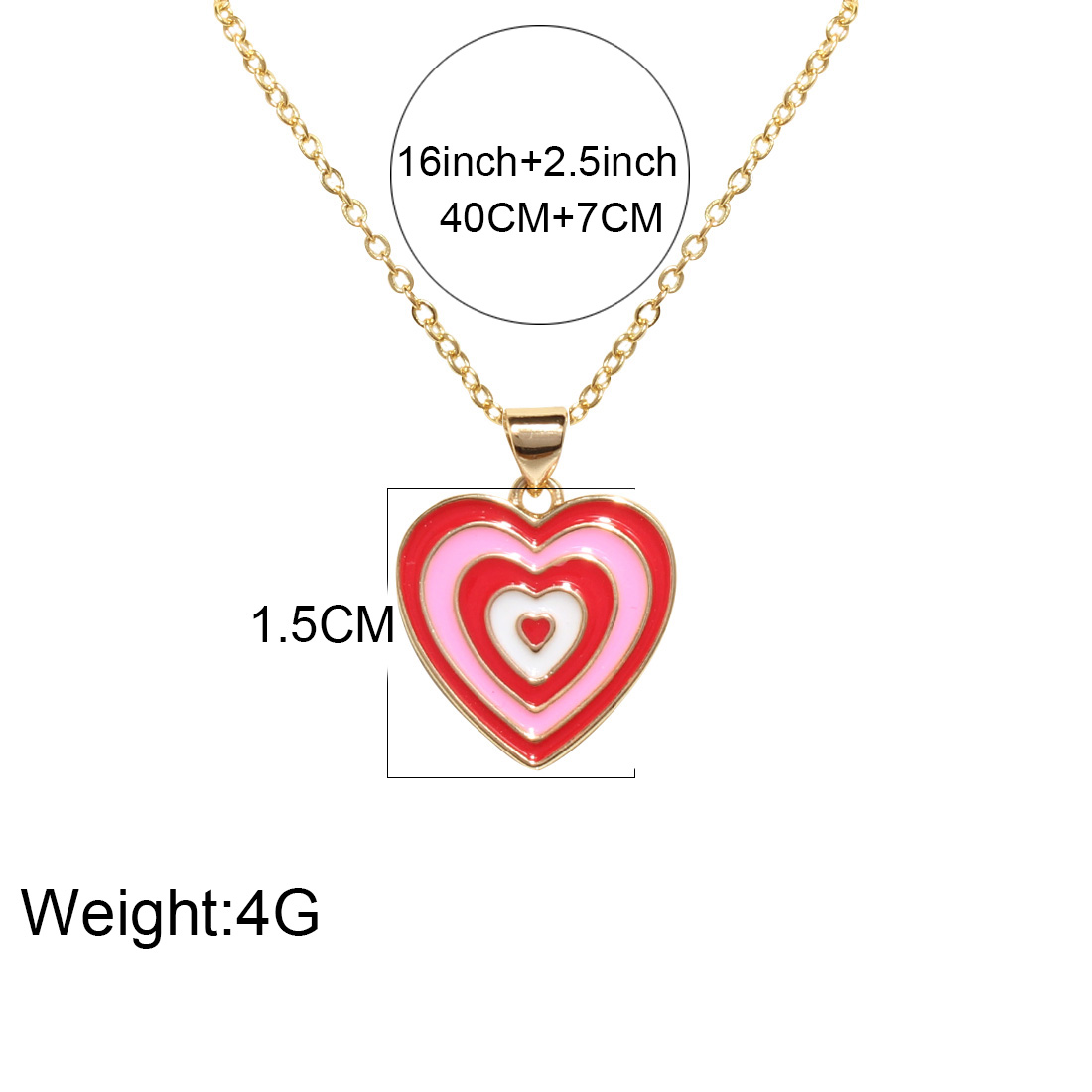 Fashion Heart Copper Necklace Plating Copper Necklaces display picture 1