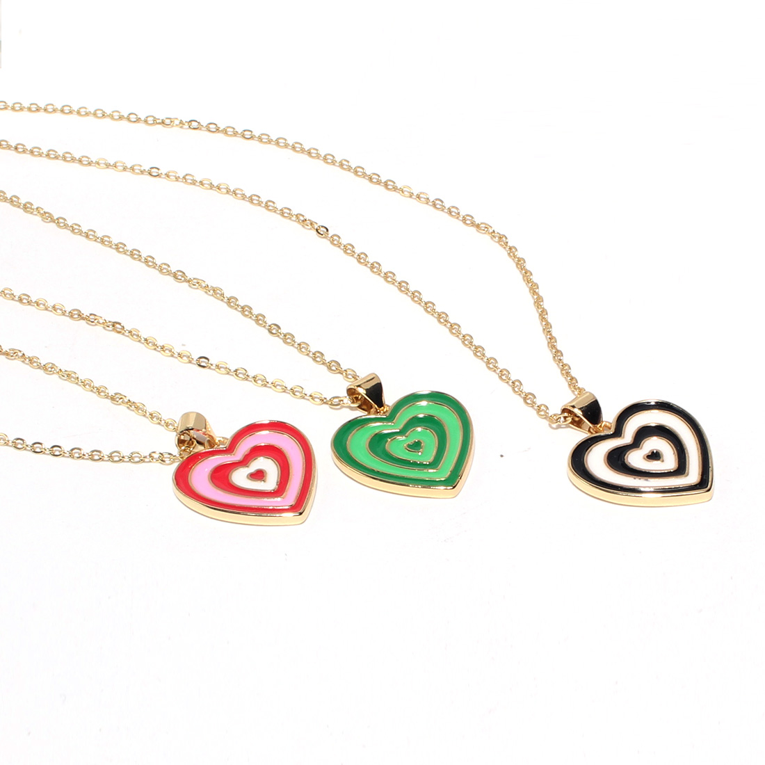 Fashion Heart Copper Necklace Plating Copper Necklaces display picture 6