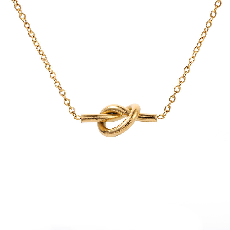 Simple Style Knot Alloy Plating No Inlaid Necklace display picture 1