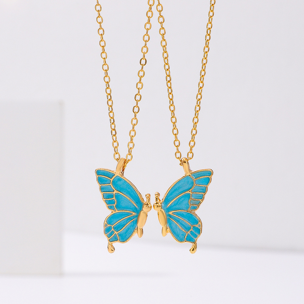 Fashion Butterfly Alloy Painted Plating Necklace display picture 10