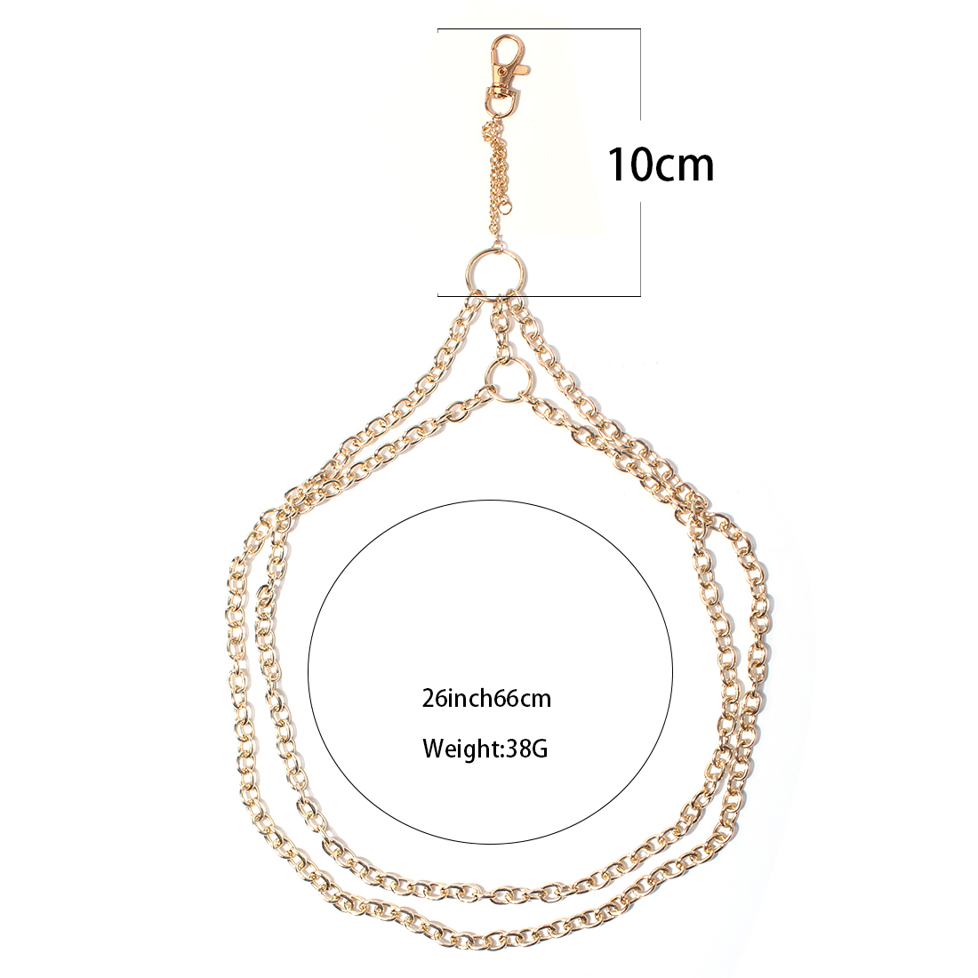 Elegant Geometric Alloy Plating Body Chain display picture 1