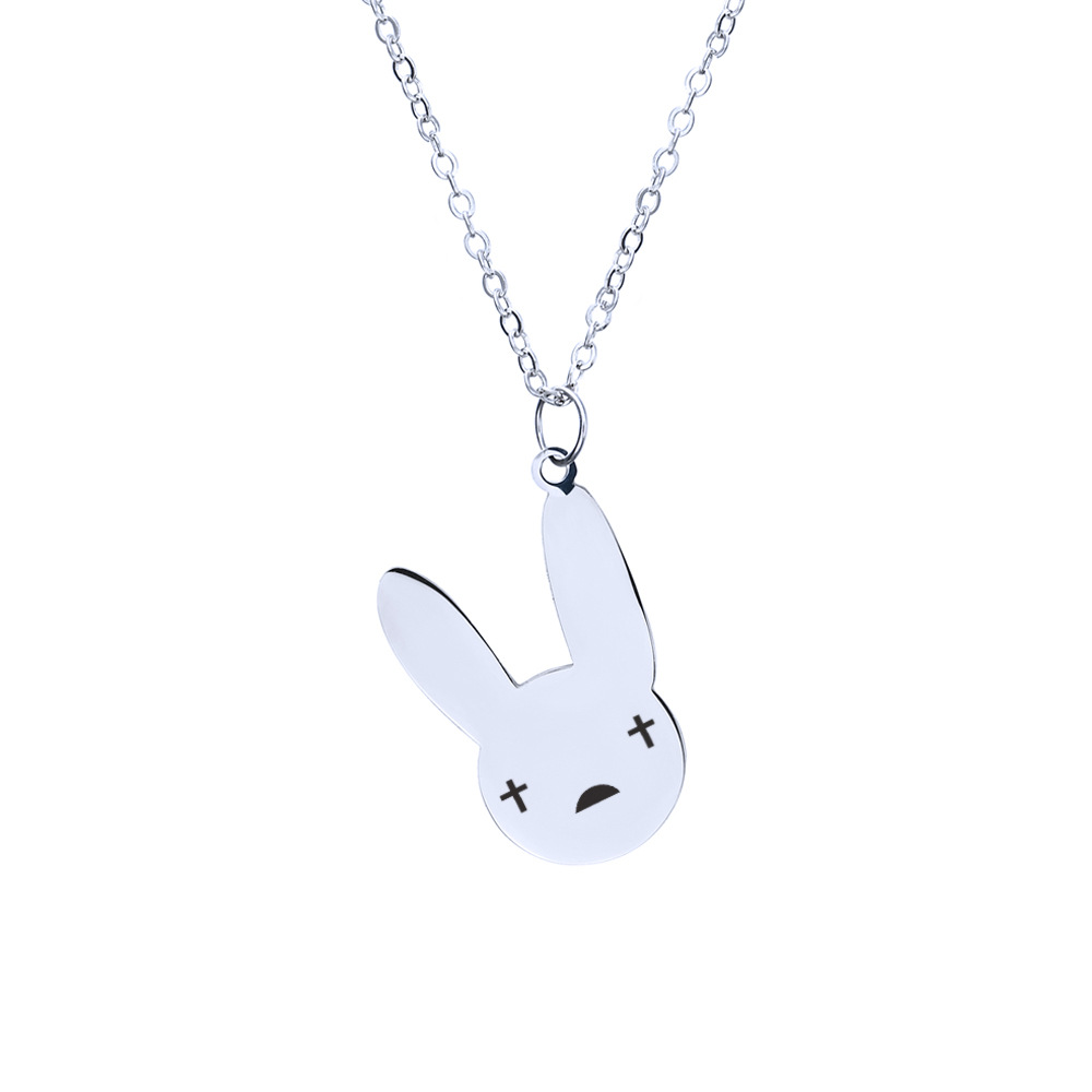 Women's Fashion Rabbit Letter Stainless Steel Necklace Plating Titanium Steel Necklaces display picture 1