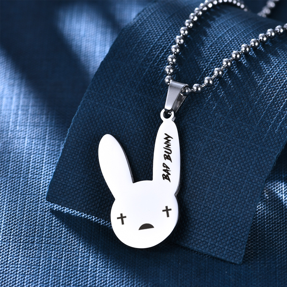 Women's Fashion Rabbit Letter Stainless Steel Necklace Plating Titanium Steel Necklaces display picture 3