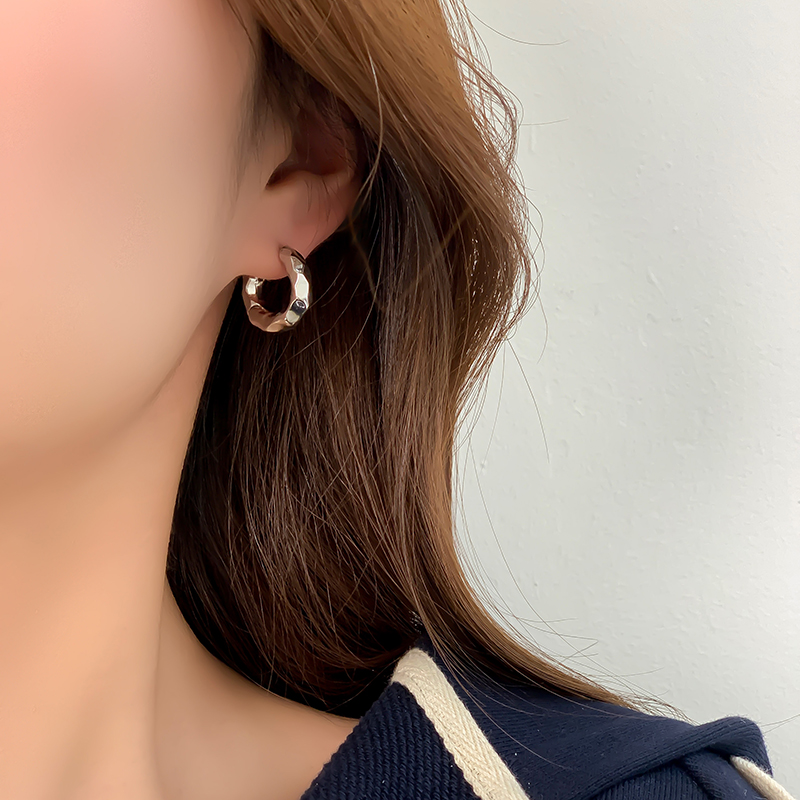 Style Coréen Cercle Alliage Pas D'incrustation Des Boucles D'oreilles display picture 14