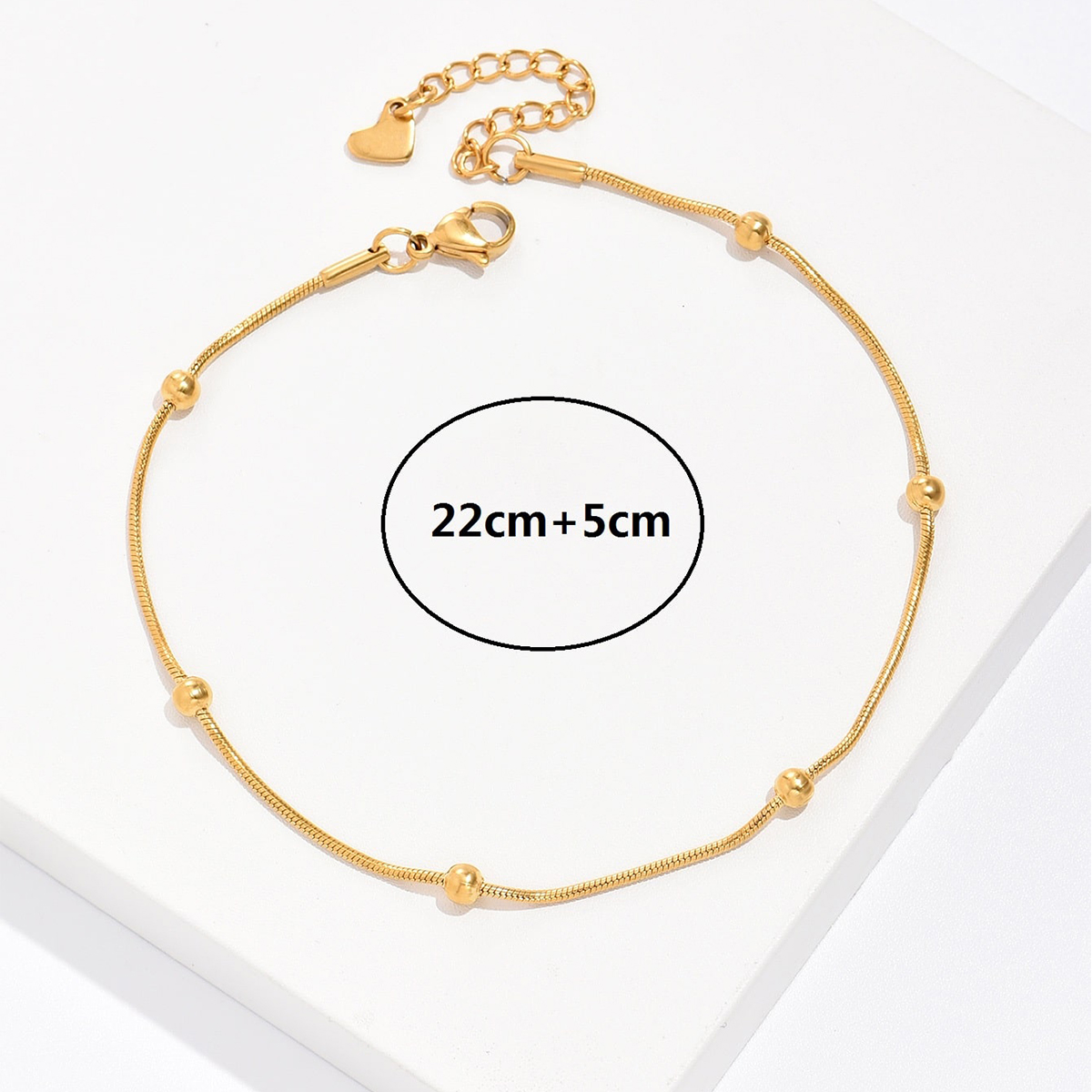 Simple Style Round Dots 201 Stainless Steel Plating 18K Gold Plated Unisex Anklet display picture 2