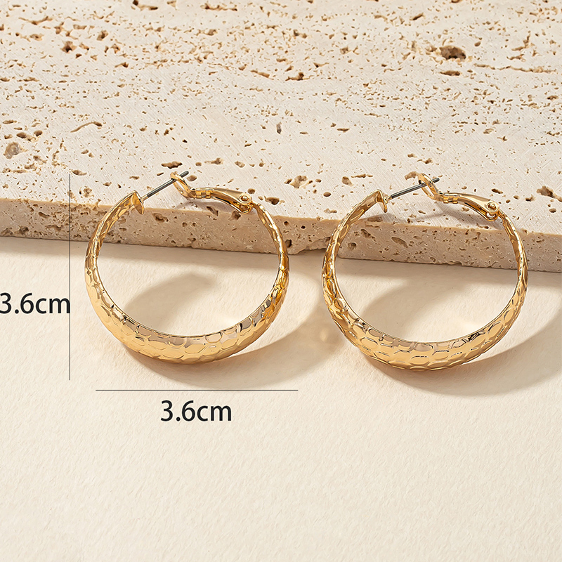 Retro Circle Alloy Plating Earrings display picture 3