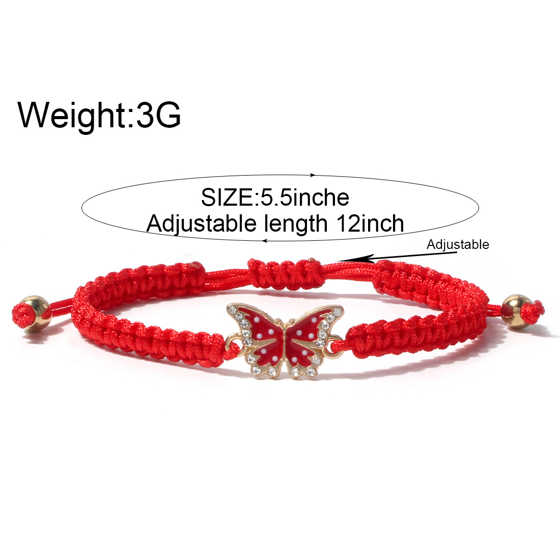 Fashion Butterfly Alloy Drawstring Inlay Zircon Bracelets display picture 1