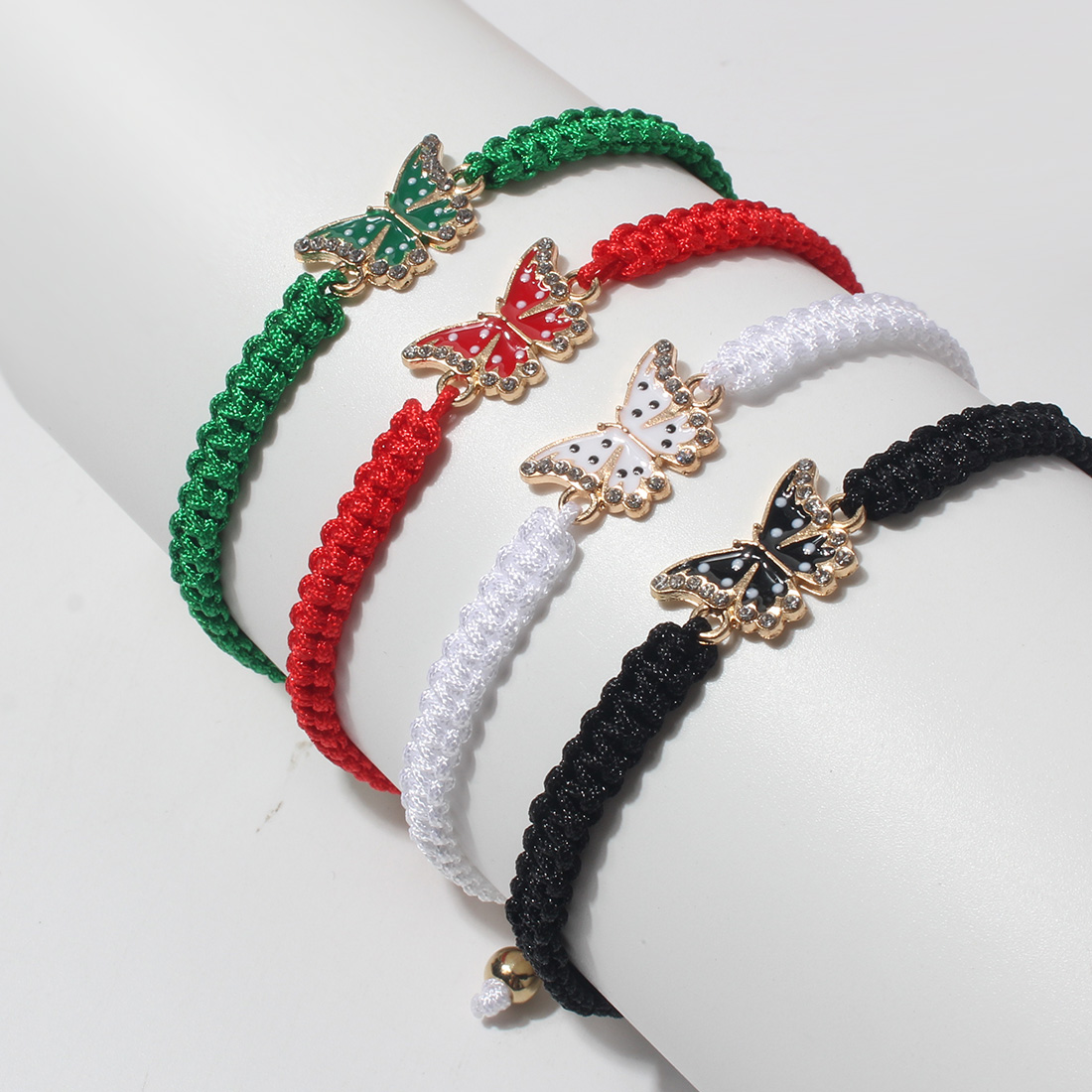 Fashion Butterfly Alloy Drawstring Inlay Zircon Bracelets display picture 3