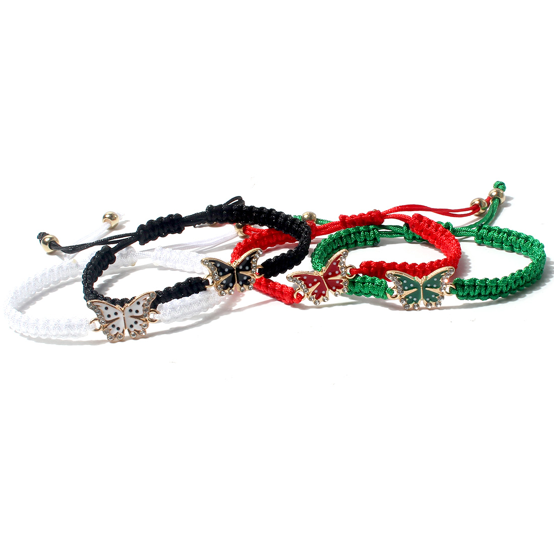Fashion Butterfly Alloy Drawstring Inlay Zircon Bracelets display picture 4