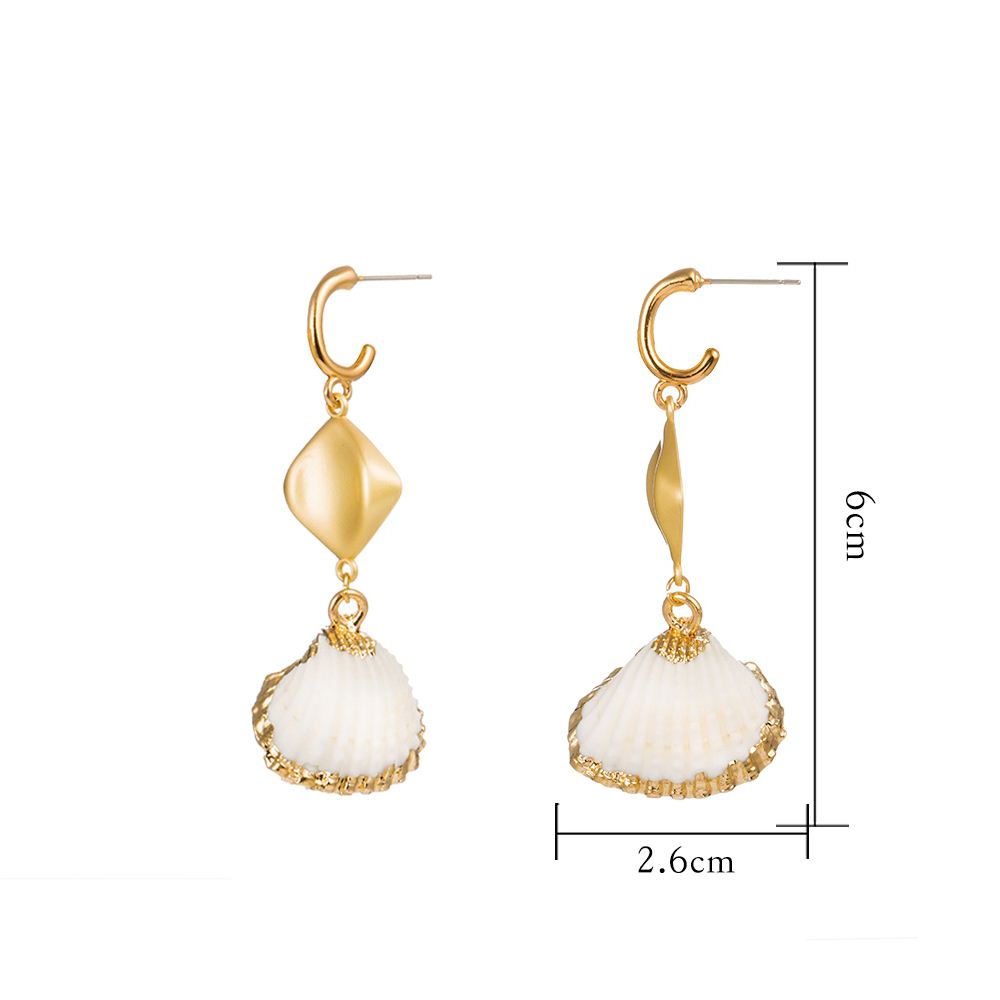 Vacation Shell Alloy Inlay Shell Earrings 1 Pair display picture 2