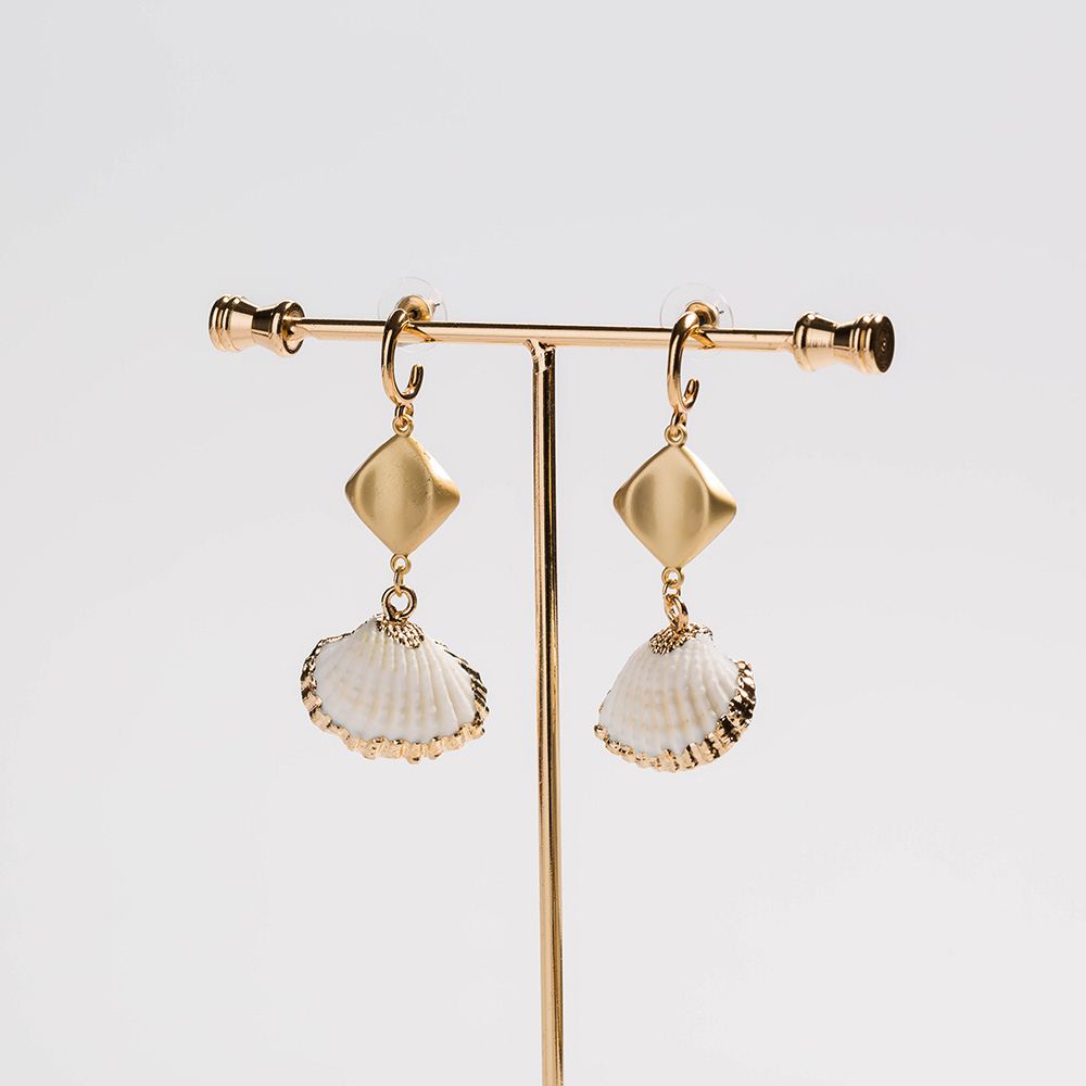 Vacation Shell Alloy Inlay Shell Earrings 1 Pair display picture 3