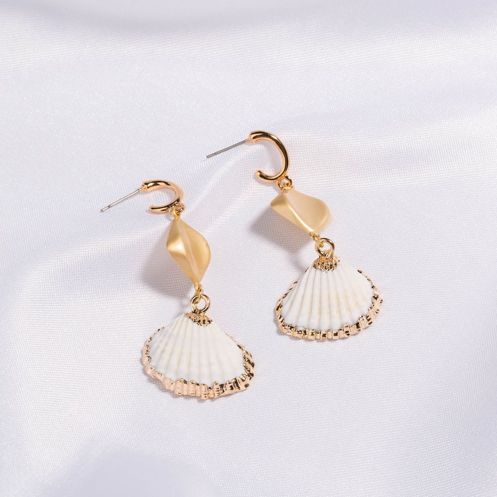 Vacation Shell Alloy Inlay Shell Earrings 1 Pair display picture 8
