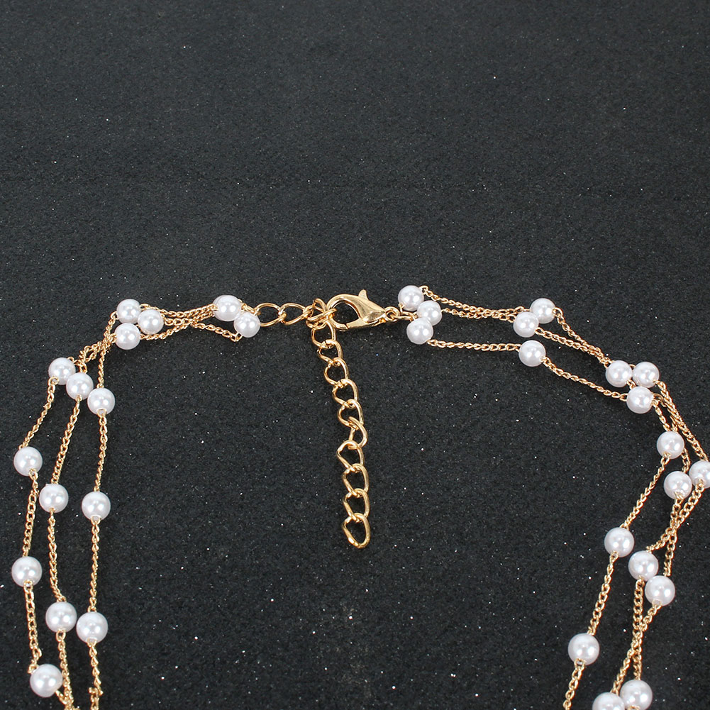 Einfacher Stil Geometrisch Legierung Überzug Perle Halskette display picture 2