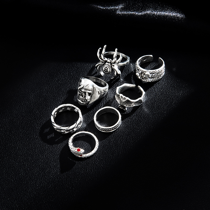 Punk Animal Skull Alloy No Inlaid Rings display picture 3