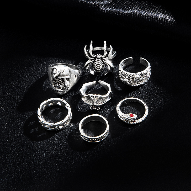 Punk Animal Skull Alloy No Inlaid Rings display picture 4
