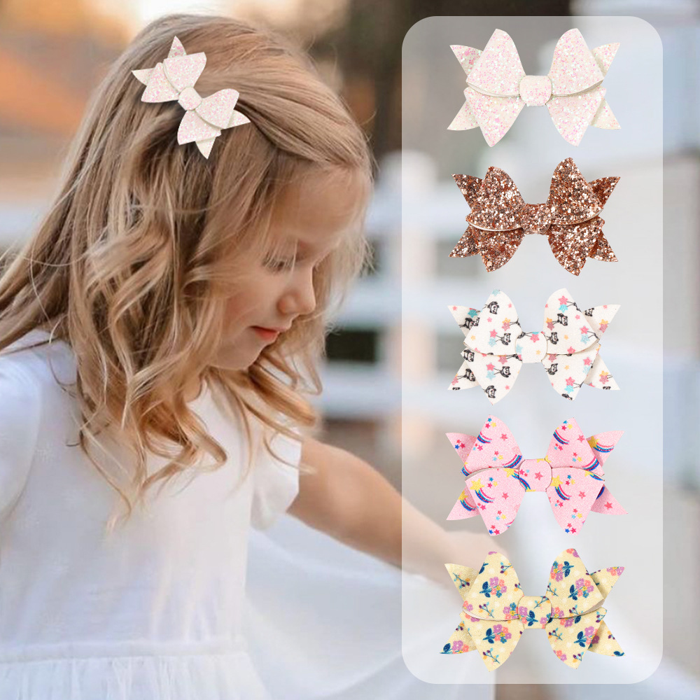 Girl's Cute Sweet Bow Knot Sequin Sequin Hair Clip display picture 4