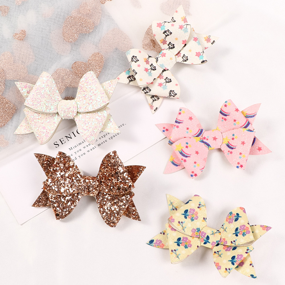 Girl's Cute Sweet Bow Knot Sequin Sequin Hair Clip display picture 2