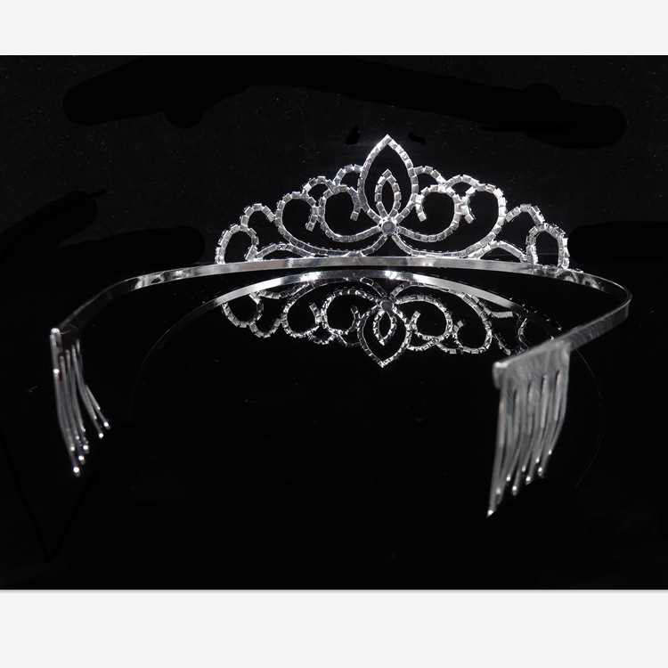 Mode Couronne Alliage Diamant Strass Artificiels display picture 2