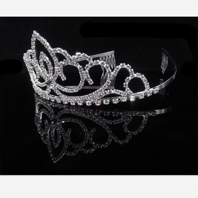 Mode Couronne Alliage Diamant Strass Artificiels display picture 3