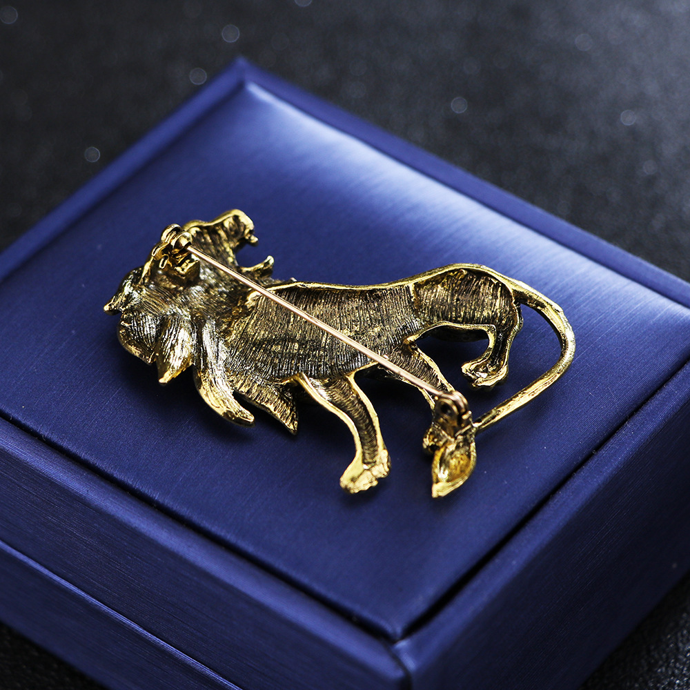 Retro Lion Zinc Plating No Inlaid Men'S Brooches display picture 8