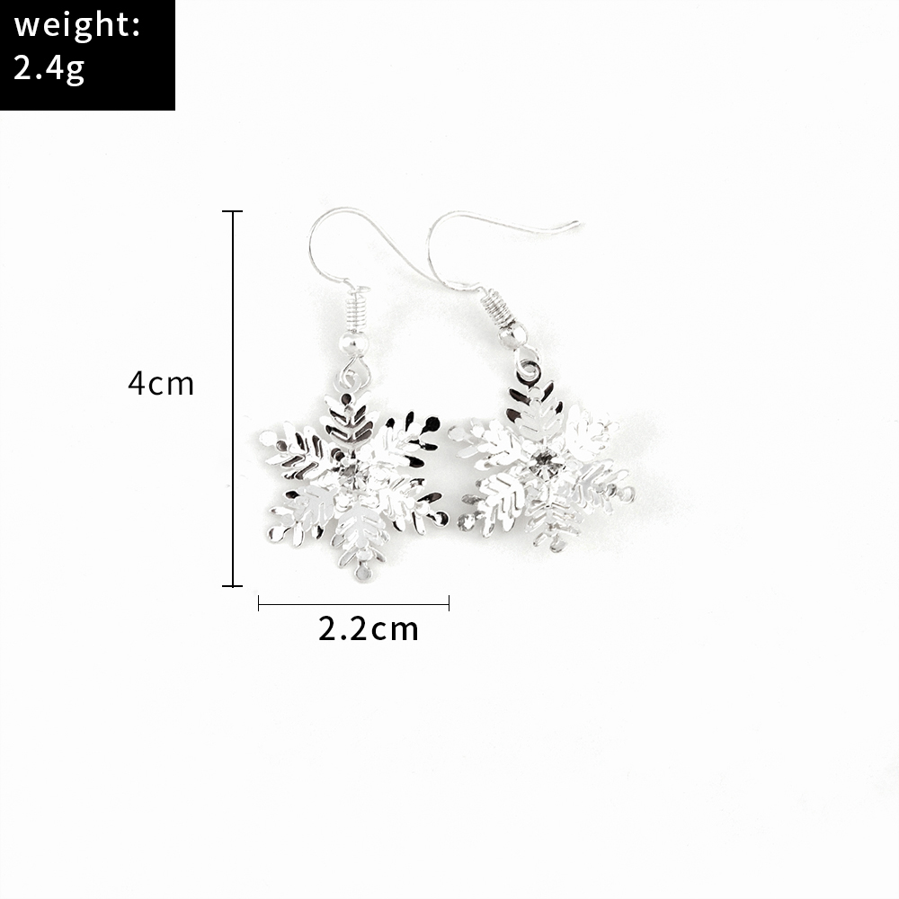 Fashion Snowflake Alloy No Inlaid Earrings display picture 2