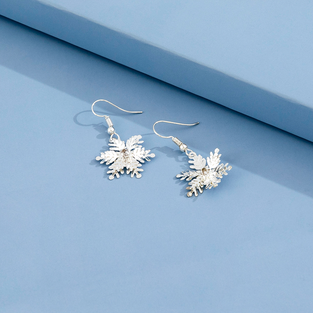 Fashion Snowflake Alloy No Inlaid Earrings display picture 8