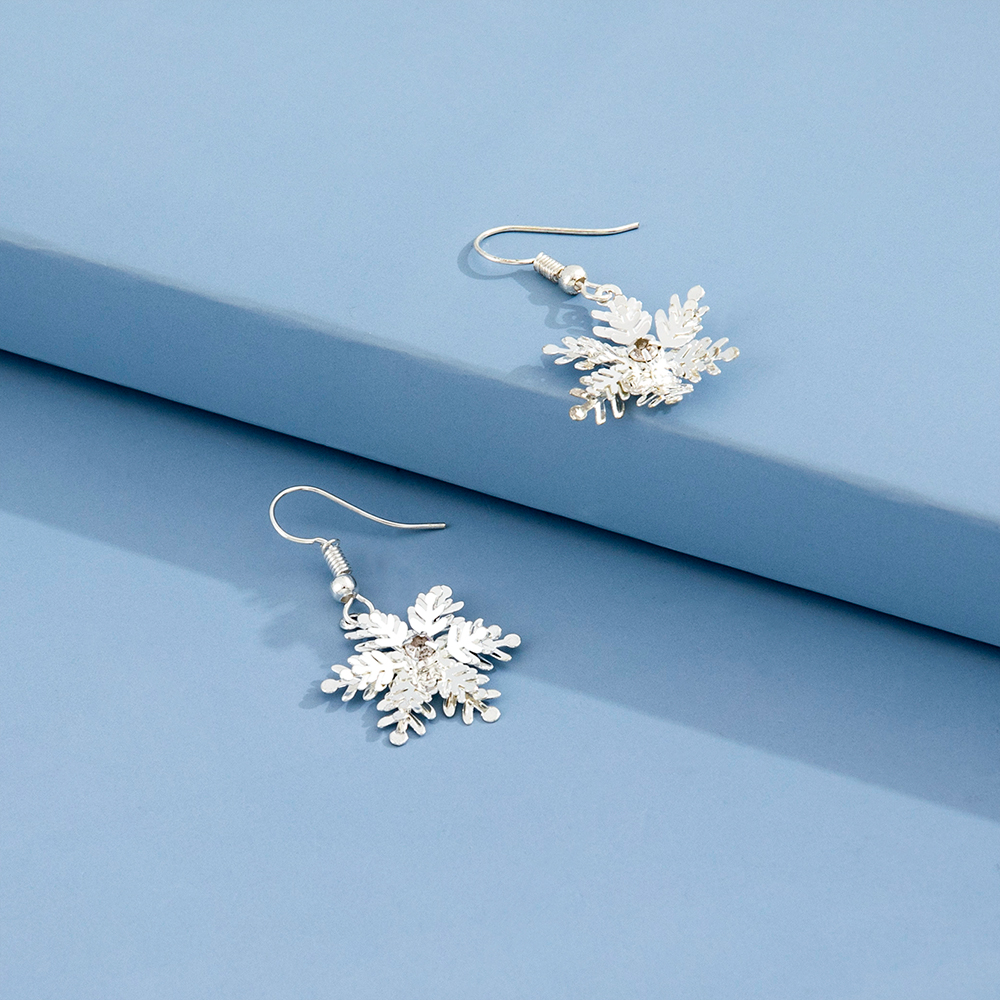 Fashion Snowflake Alloy No Inlaid Earrings display picture 7