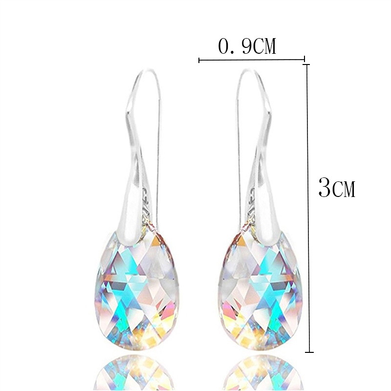 Women's Romantic Water Drop Alloy Earrings Water Drop Artificial Crystal Earrings display picture 5