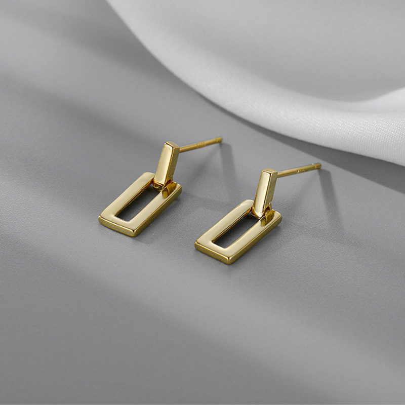 Simple Style Geometric Alloy Metal No Inlaid Ear Studs display picture 2