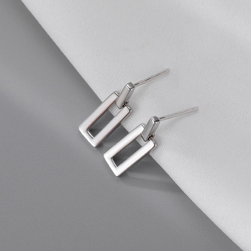 Simple Style Geometric Alloy Metal No Inlaid Ear Studs display picture 7