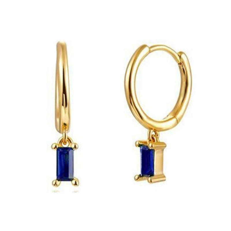 Women's Fashion Square Copper Earrings Inlaid Zircon Zircon Copper Earrings display picture 2