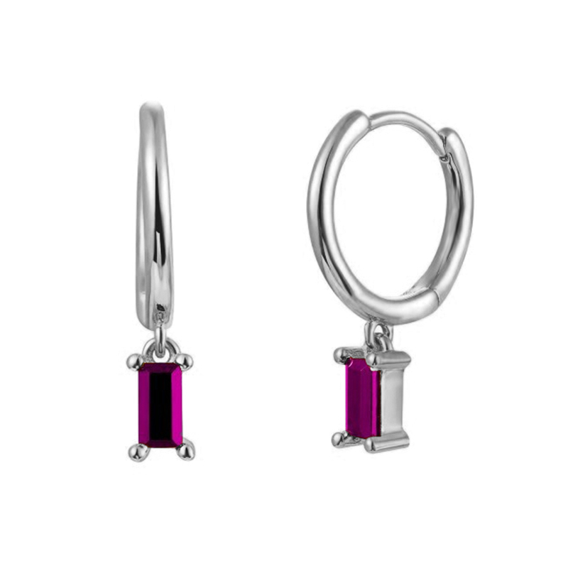 Women's Fashion Square Copper Earrings Inlaid Zircon Zircon Copper Earrings display picture 5