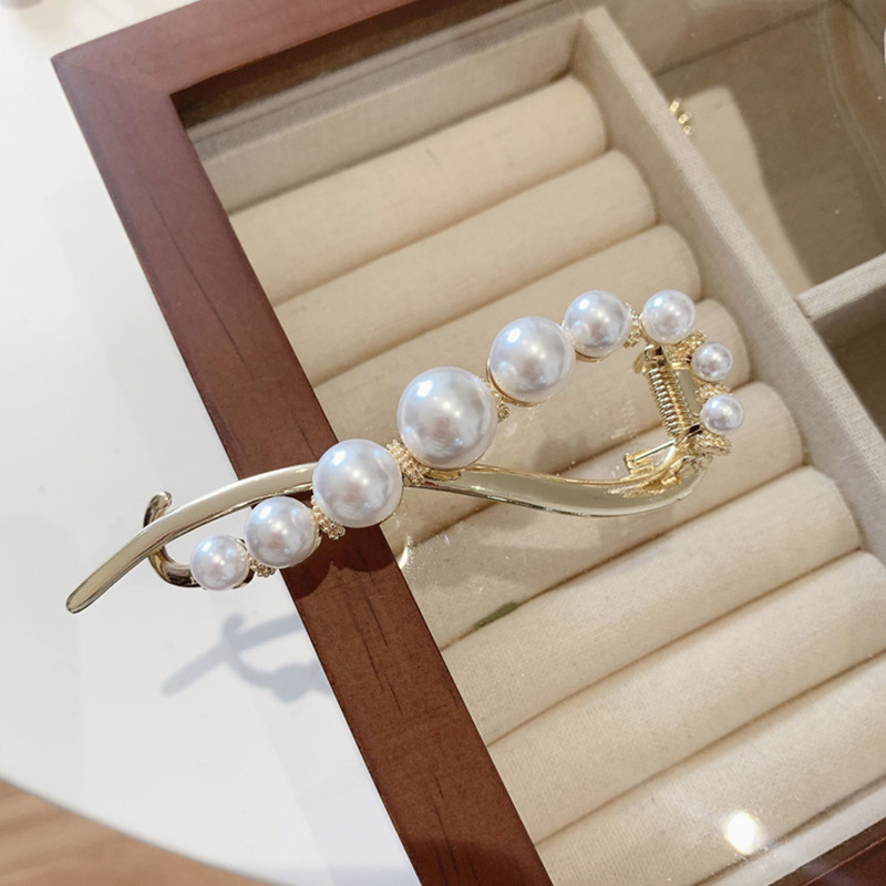Mode Geometrisch Legierung Künstliche Perlen Haarklammer display picture 2