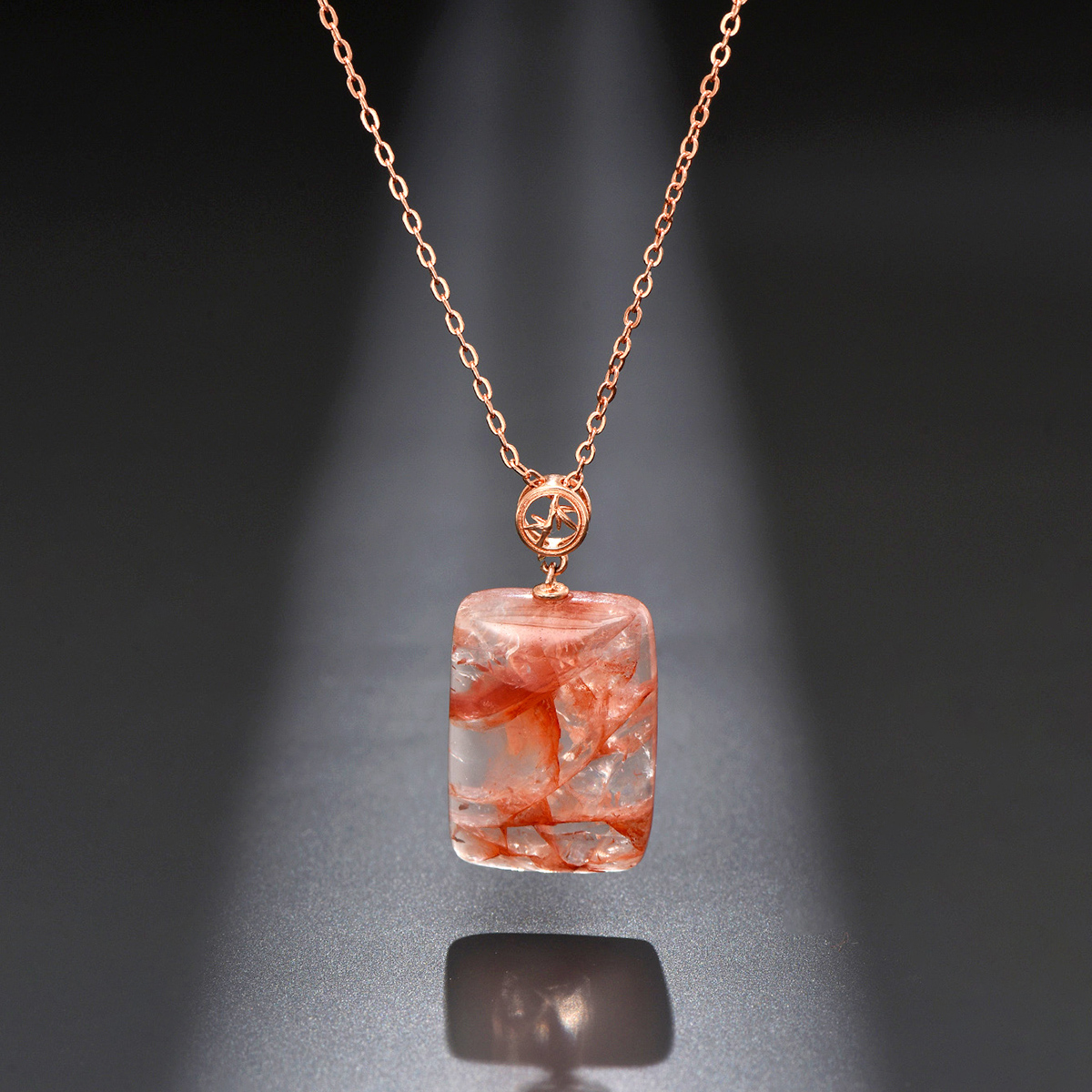 Fashion Square Copper Necklace Plating Natural Stone Copper Necklaces display picture 2