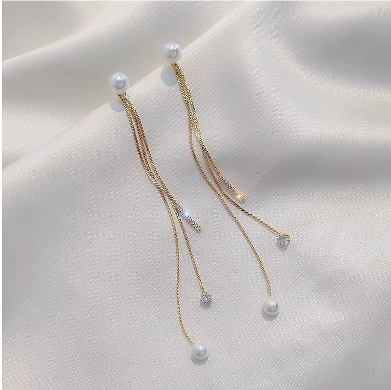 Sucré Gland Perles Incrustées Strass Artificiels Boucles D'oreilles display picture 10