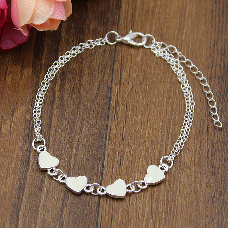 Romantic Heart Shape Alloy Plating Bracelets 1 Piece display picture 6