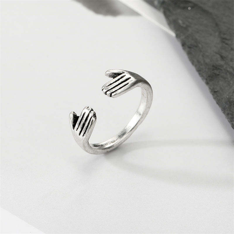 Fashion New Animal Wings Palm Geometric Resin Ring Jewelry display picture 3